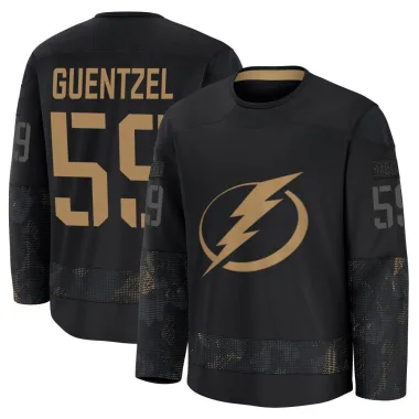 Premium Jake Guentzel Black Tampa Bay Lightning 2024 Military Appreciation Practice Jersey - Men's