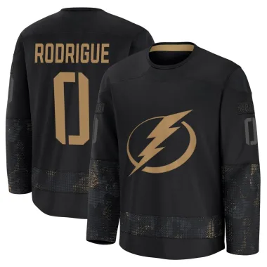 Premium Olivier Rodrigue Black Tampa Bay Lightning 2024 Military Appreciation Practice Jersey - Men's
